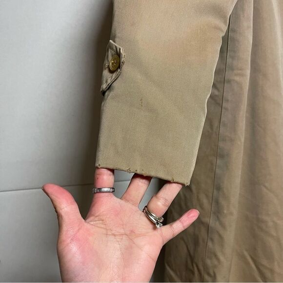 Brooks Brothers Traveler England Heavy Duty Canvas Wool Lined Trench Jacket - Picture 5 of 16